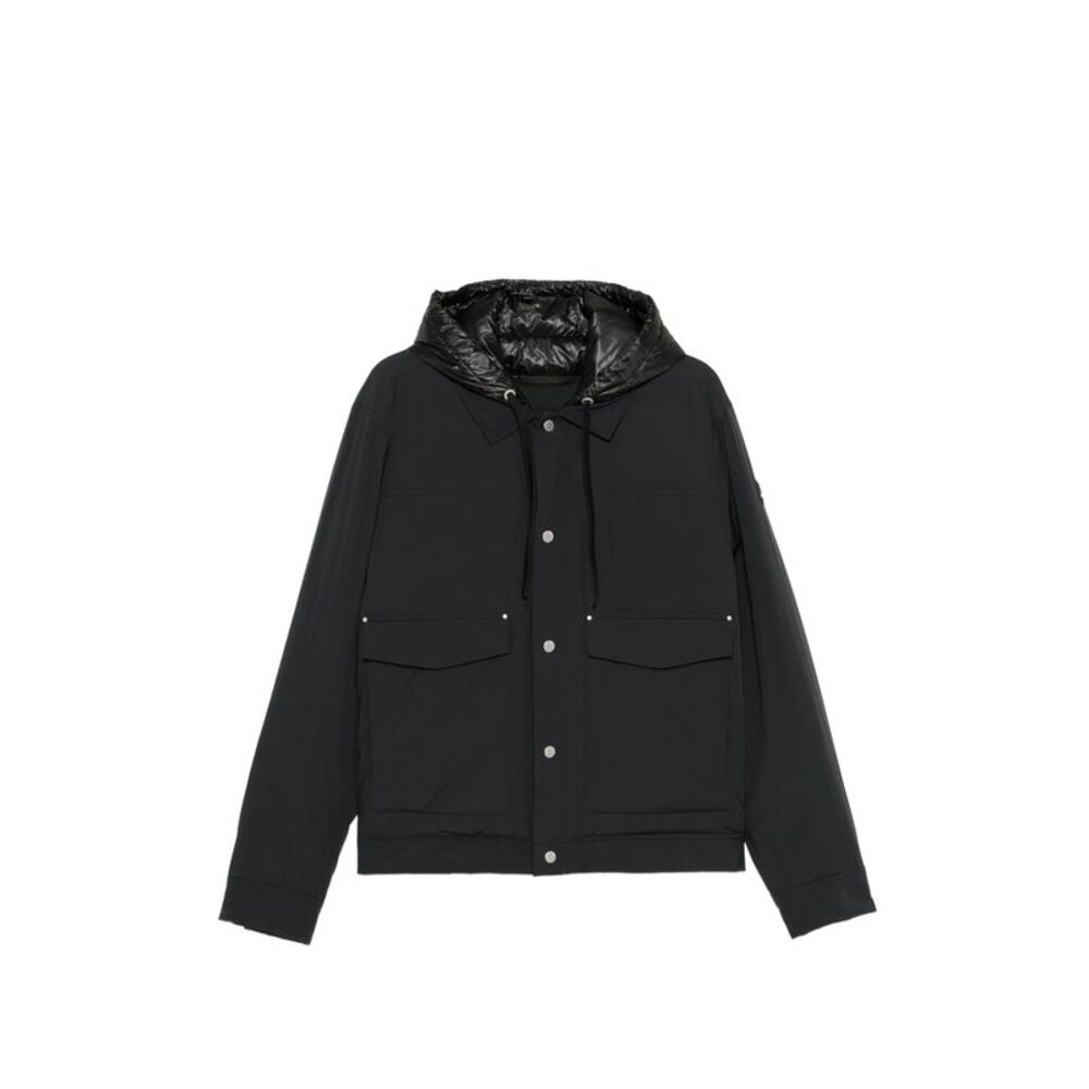 Moose Knuckles Black Jackets - Hooded Jackets Men